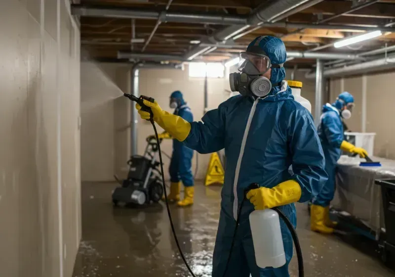 Basement Sanitization and Antimicrobial Treatment process in City of Hopewell, VA